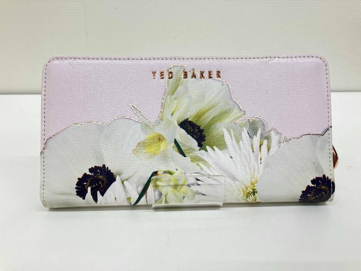 美品 箱付 TED BAKER テッドベーカー がま口 長財布 花柄 総柄 TED BAKER テッドベイカー 花柄 長財布 ピンク - メルカリ