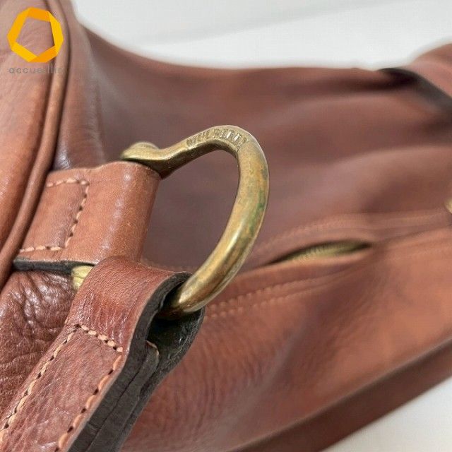 anb マルベリー Mulberry ショルダーバッグ 茶 巾着ショルダーバッグ 