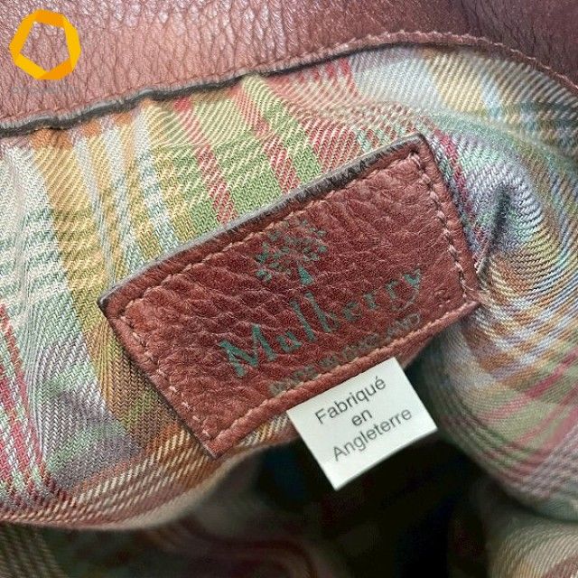anb マルベリー Mulberry ショルダーバッグ 茶 巾着ショルダーバッグ 