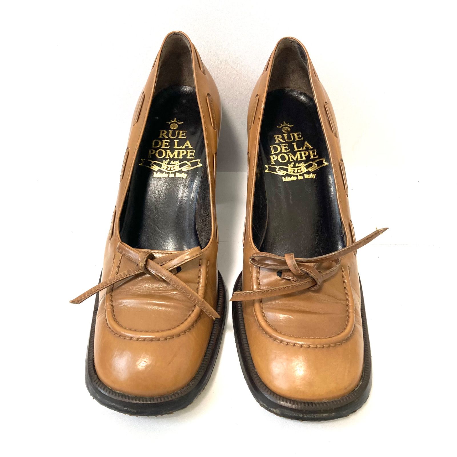 イタリア製◎【RUE DE LA POMPE】リュドラポンプ レザー ヒール 