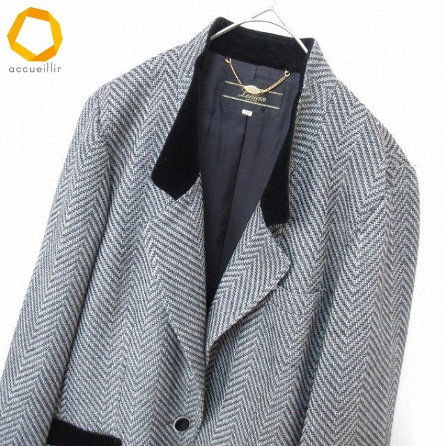 レリアン Leilian ジャケット テーラード フランス製 ベロア デザイン