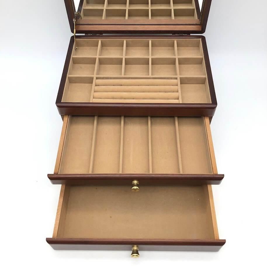 ss8340 【中古】 ロジエ ジュエリーボックス 引出2杯 木製