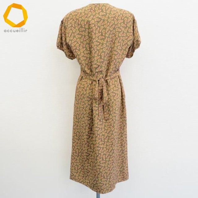 ◆ピンクハウス◆リボン柄 ロングワンピース 半袖 ピンクハウス PINKHOUSE ワンピース ロング 半袖 リボン 総柄