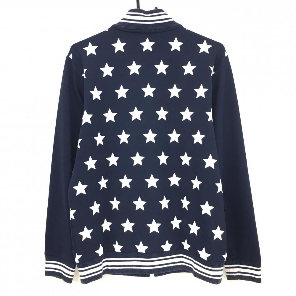 ARCHIVIO/アルチビオ ジップジャケット【ネイビー/48】新品！ アルチビオ ジャケットブルゾン ネイビー×白 身頃星柄 メンズ 48(L