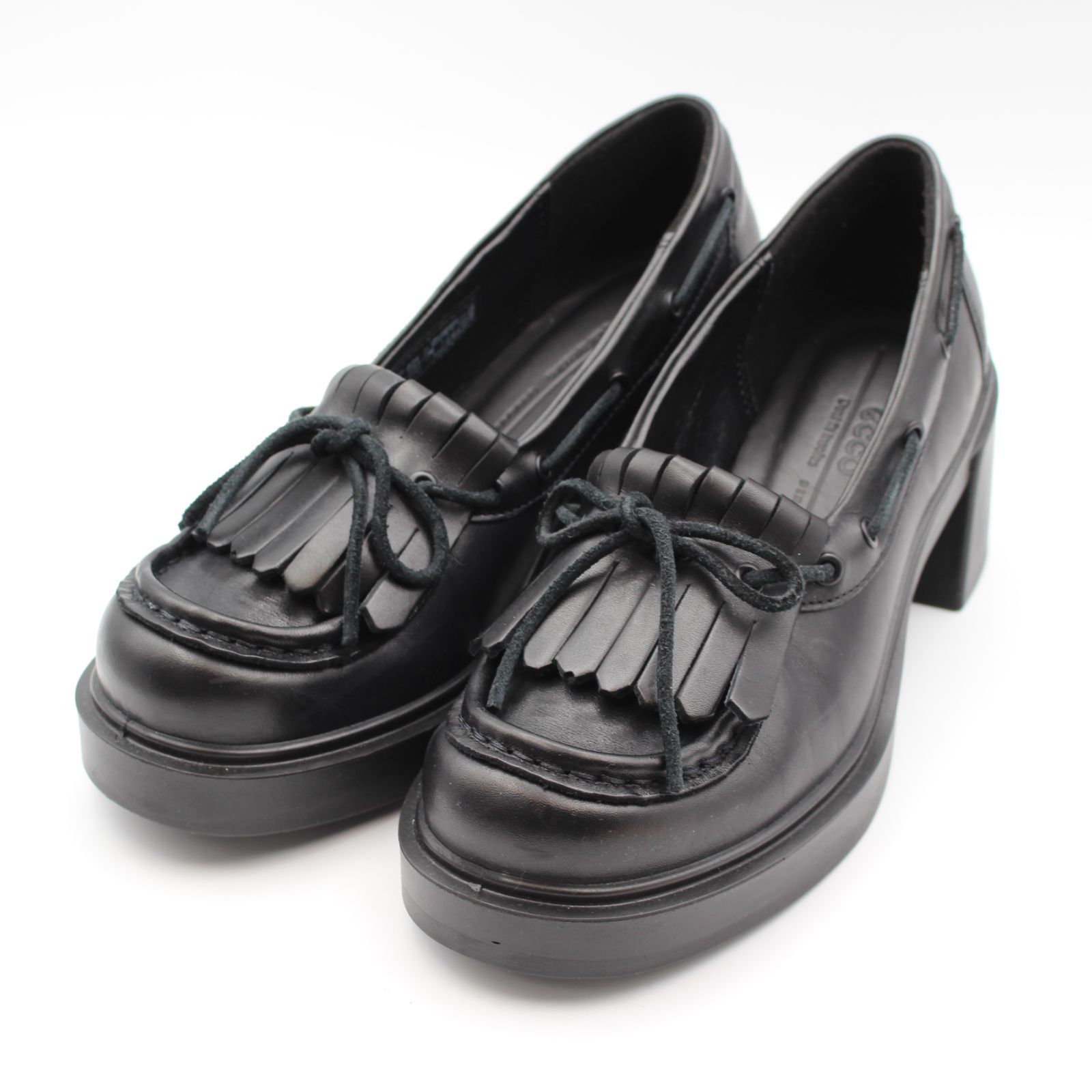 715)【美品】ECCO 軽量厚底 METROPOLE SEOUL 45 タッセルローファー 36 