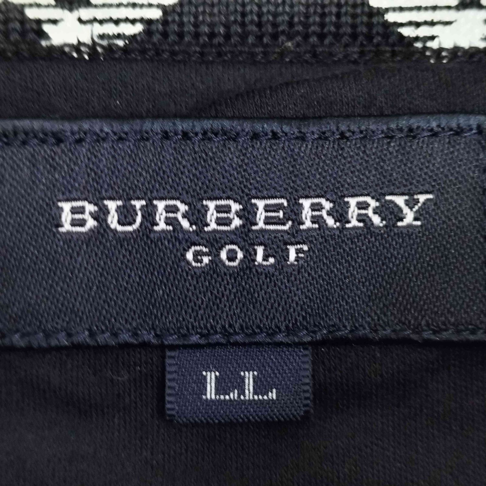 バーバリーゴルフ BURBERRY GOLF ロゴ刺繍 襟袖ノバチェック