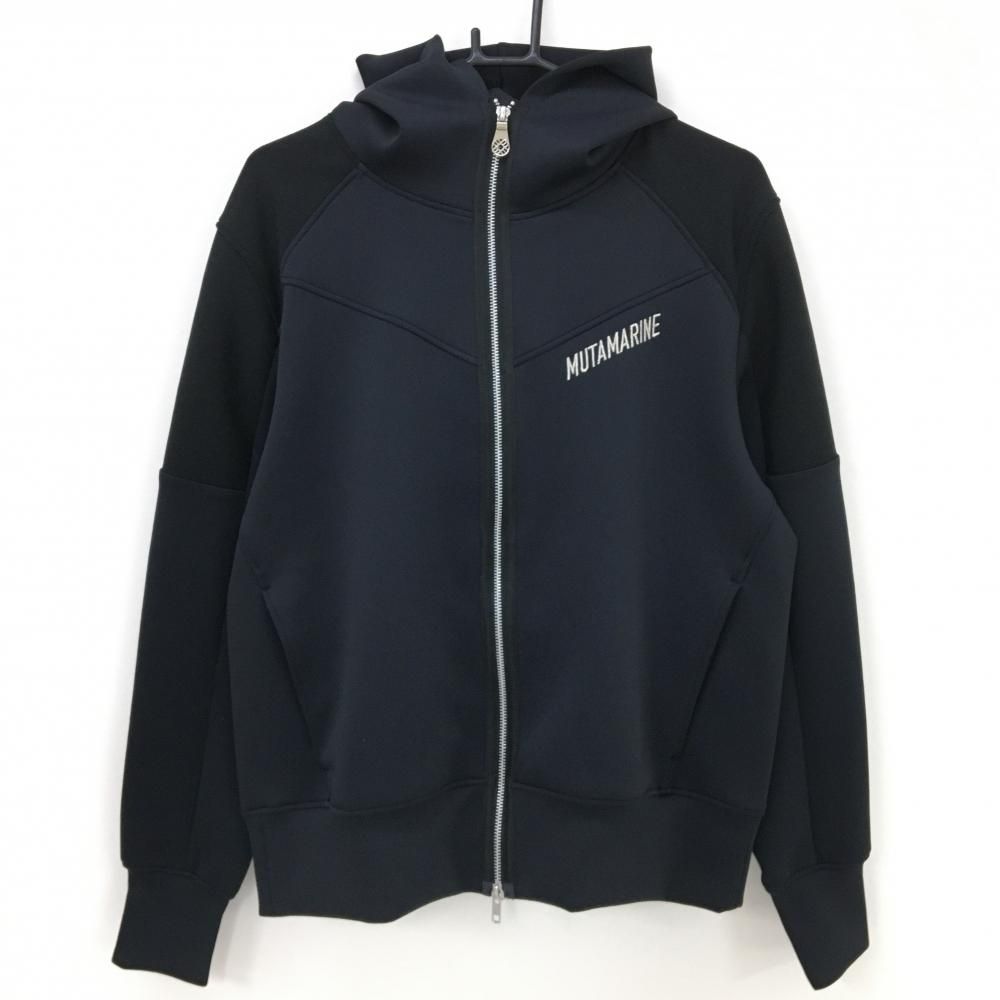 新品】ムータマリン ジップパーカー 黒 胸刺しゅう ジャケット メンズ