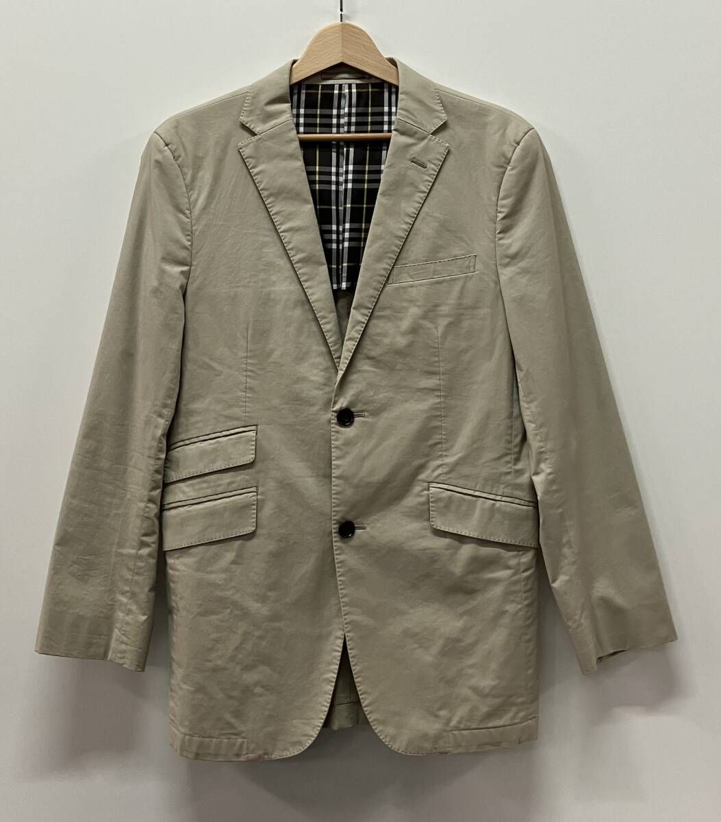 BURBERRY BLACK LABEL バーバリーブラックレーベル BME61-603-42 テーラードジャケット コットン ノバチェック サイズM 中国製 汚れ有り
