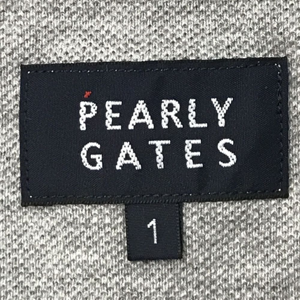 サイズ：1 PEARLY GATES パーリーゲイツ 半袖ポロシャツ グレー系