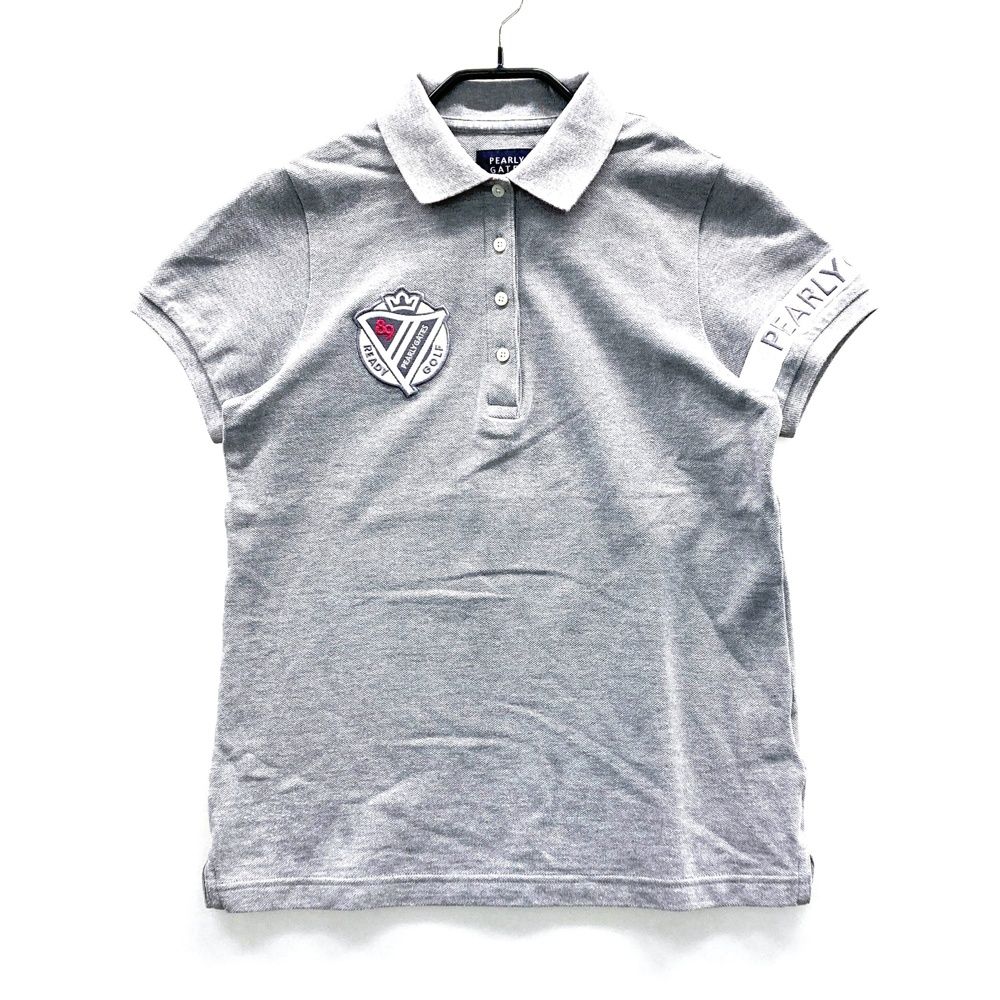 サイズ：1 PEARLY GATES パーリーゲイツ 半袖ポロシャツ グレー系