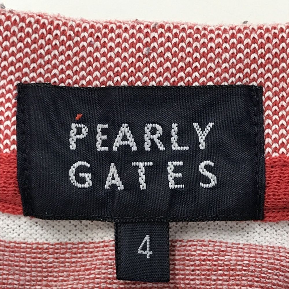 サイズ：4 PEARLY GATES パーリーゲイツ 半袖ポロシャツ ボーダー柄