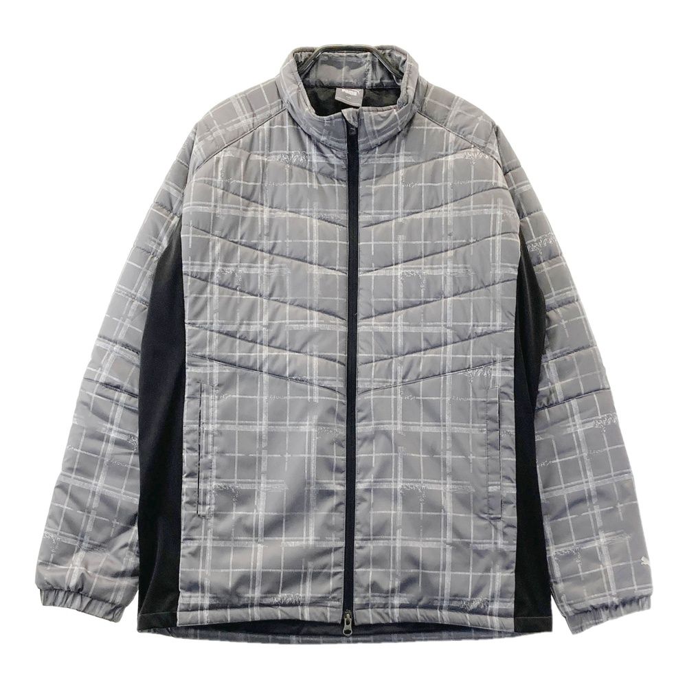 サイズ：L PUMA GOLF プーマゴルフ 中綿 ジップジャケット チェック柄