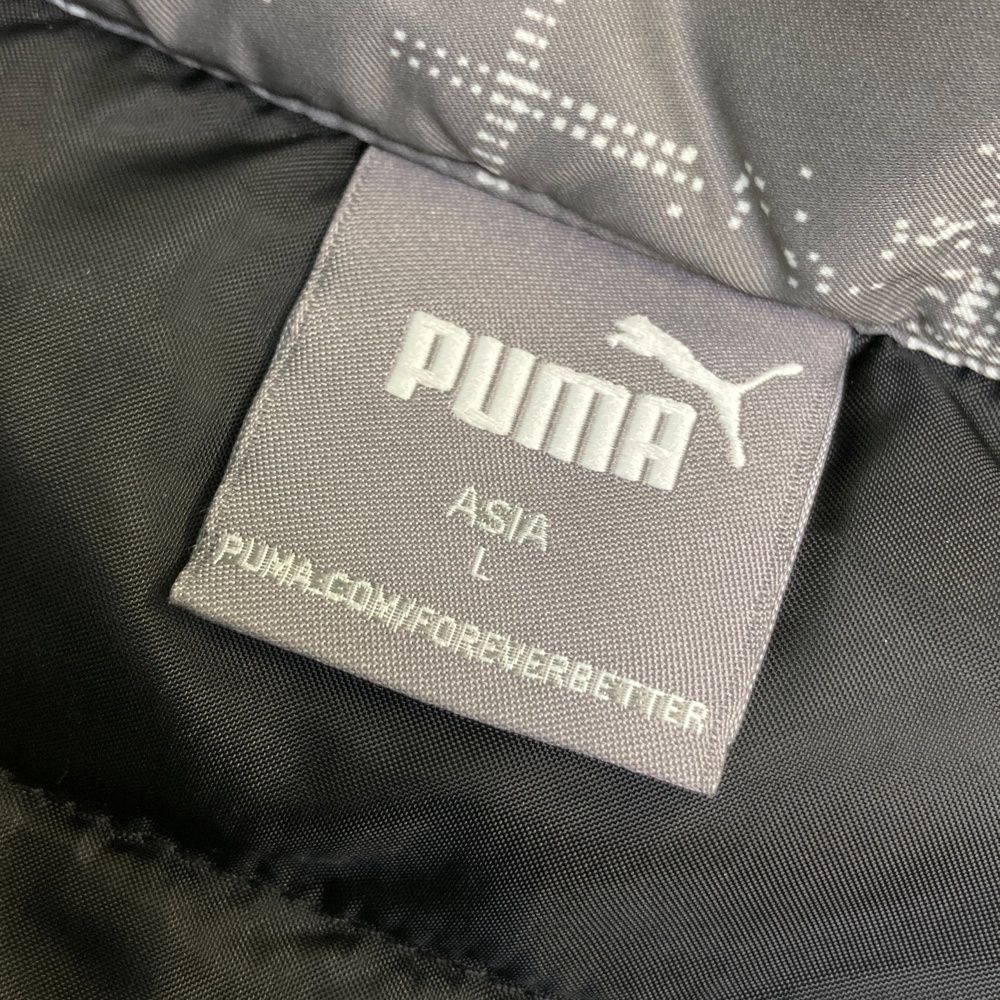 サイズ：L PUMA GOLF プーマゴルフ 中綿 ジップジャケット チェック柄