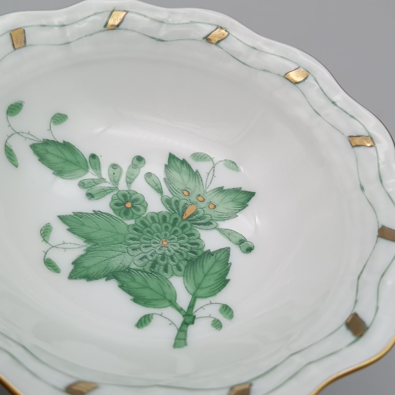 ヘレンド アポニー グリーン ジャム・マーマレード オープンソルト