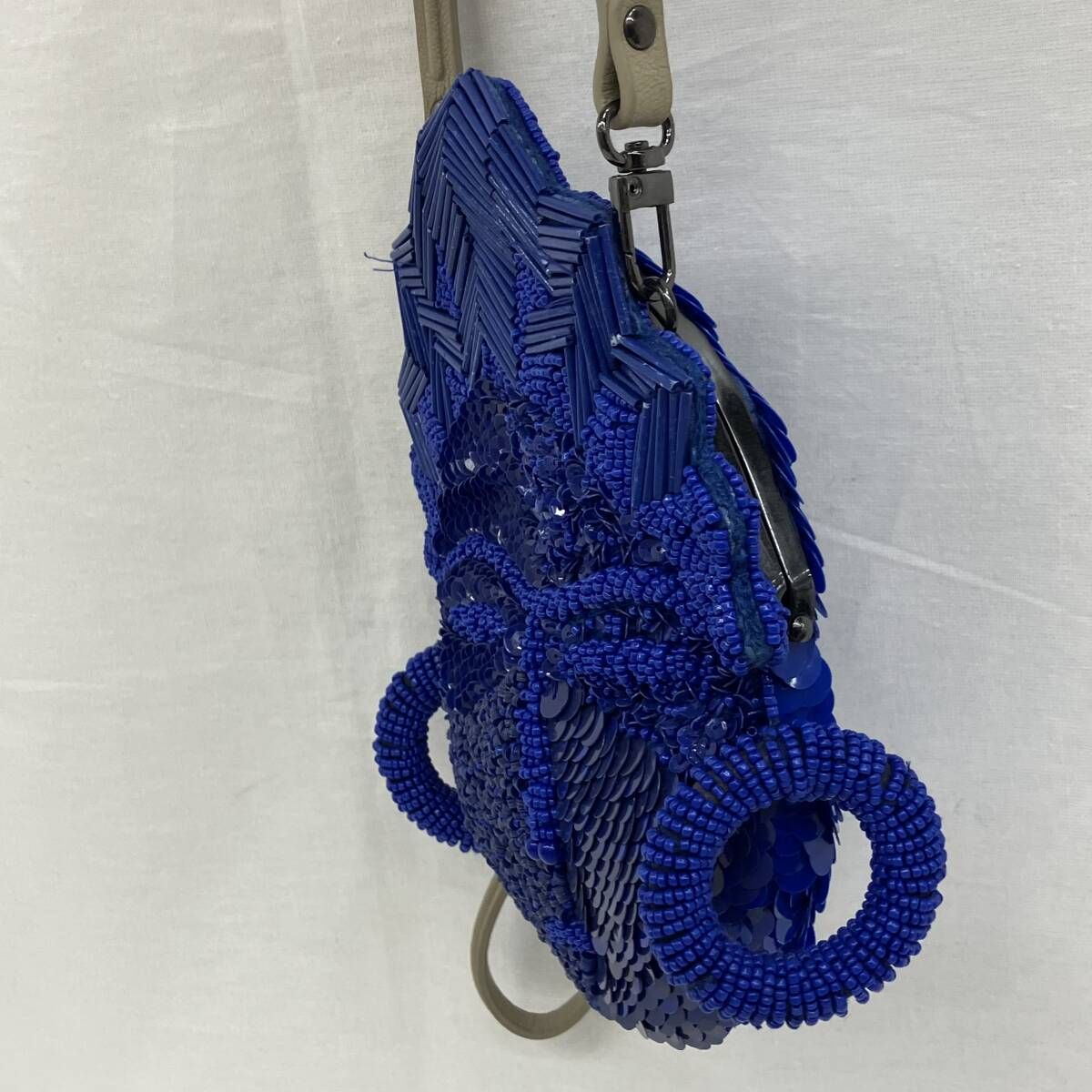 最終お値下げ⭐︎JAMIN PUECH 青いがま口バッグ JAMIN PUECH/ジャマンピュエッシュ／ショルダーバッグ/ビーズ