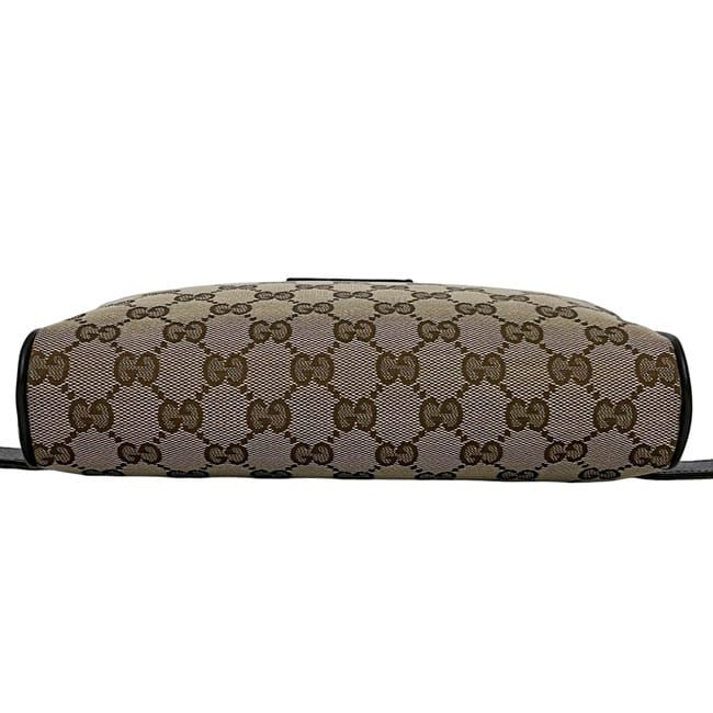 グッチ ボディバッグ ベージュ ブラウン GGキャンバス 449174 美品