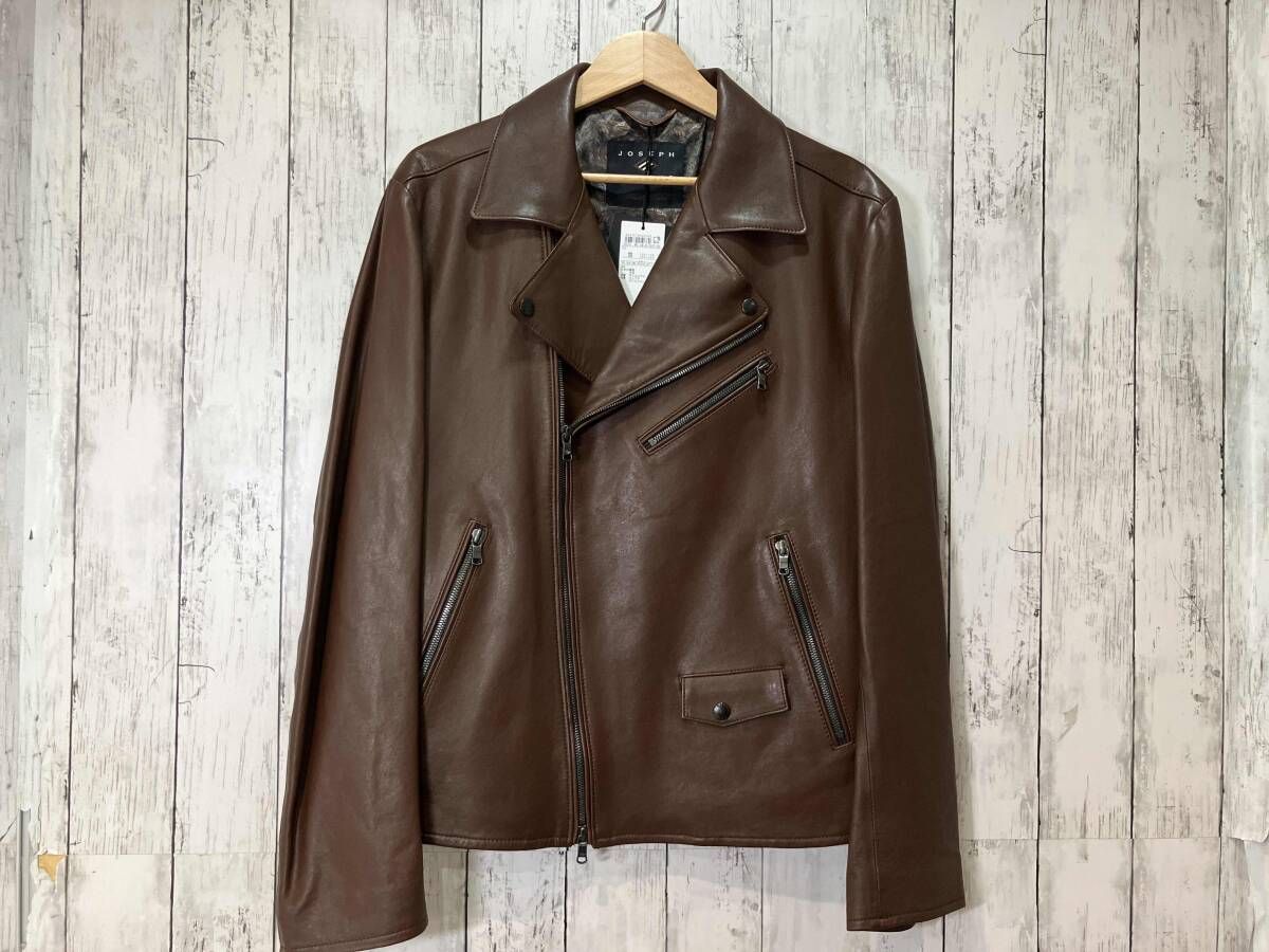 タグ付き】JOSEPH ABBOUD ジョセフアブード ラムレザー ダブル