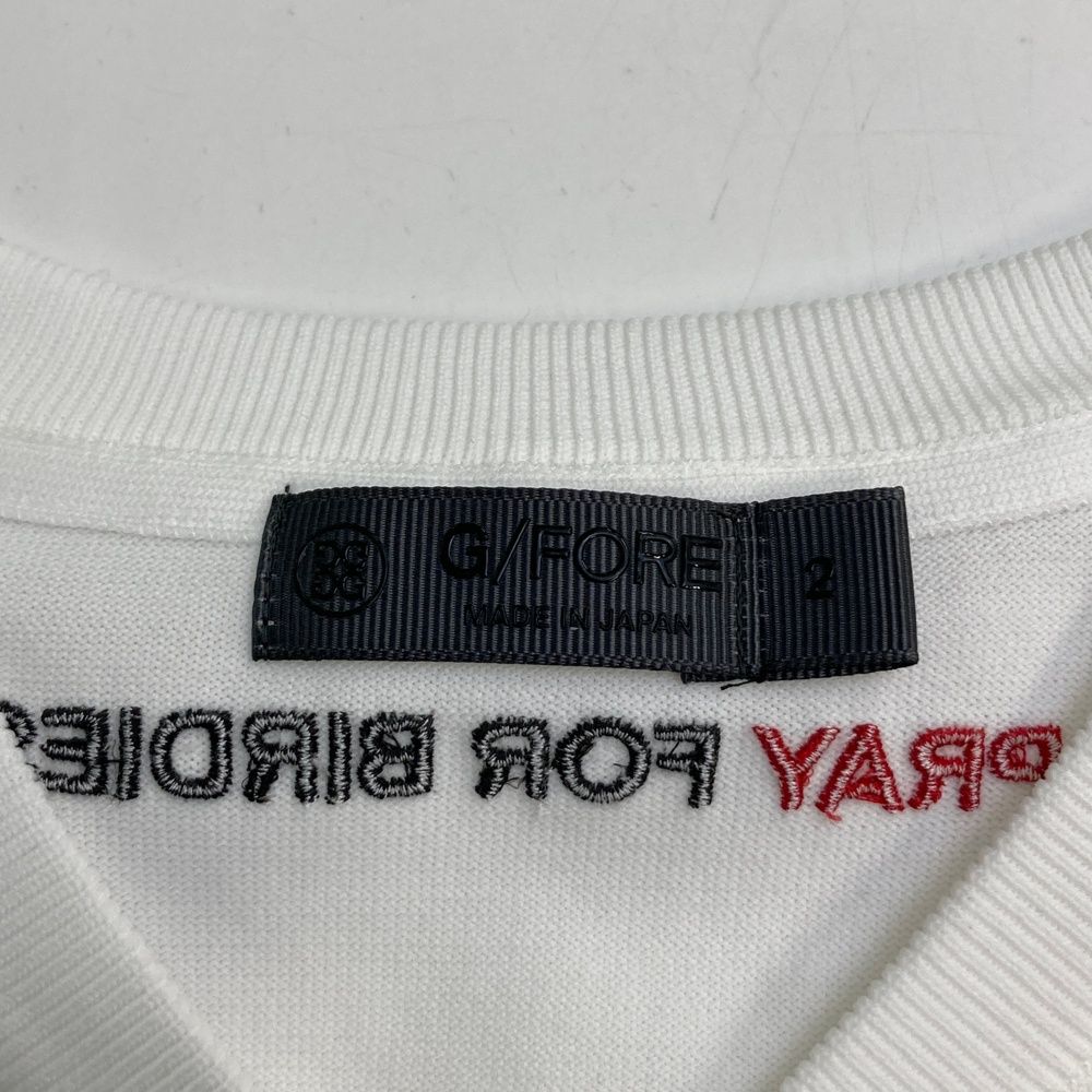 サイズ：2 G/FORE ジーフォア Vネック ニットセーター ホワイト系