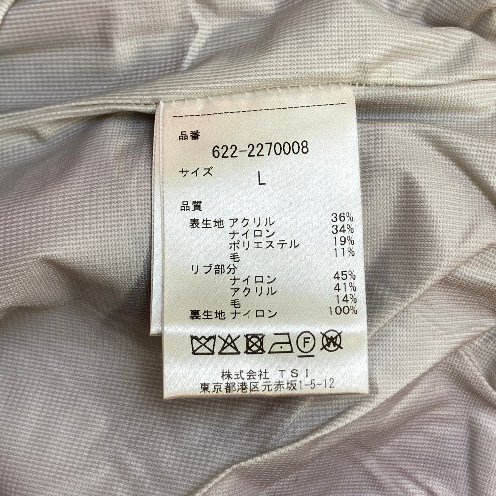 サイズ：L PING ピン 裏地付 ニット ジップジャケット 星 総柄 レッド