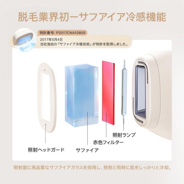 送料無料】【新型冷感搭載】YETE（エイティー） 光脱毛器 VIO対応 男女