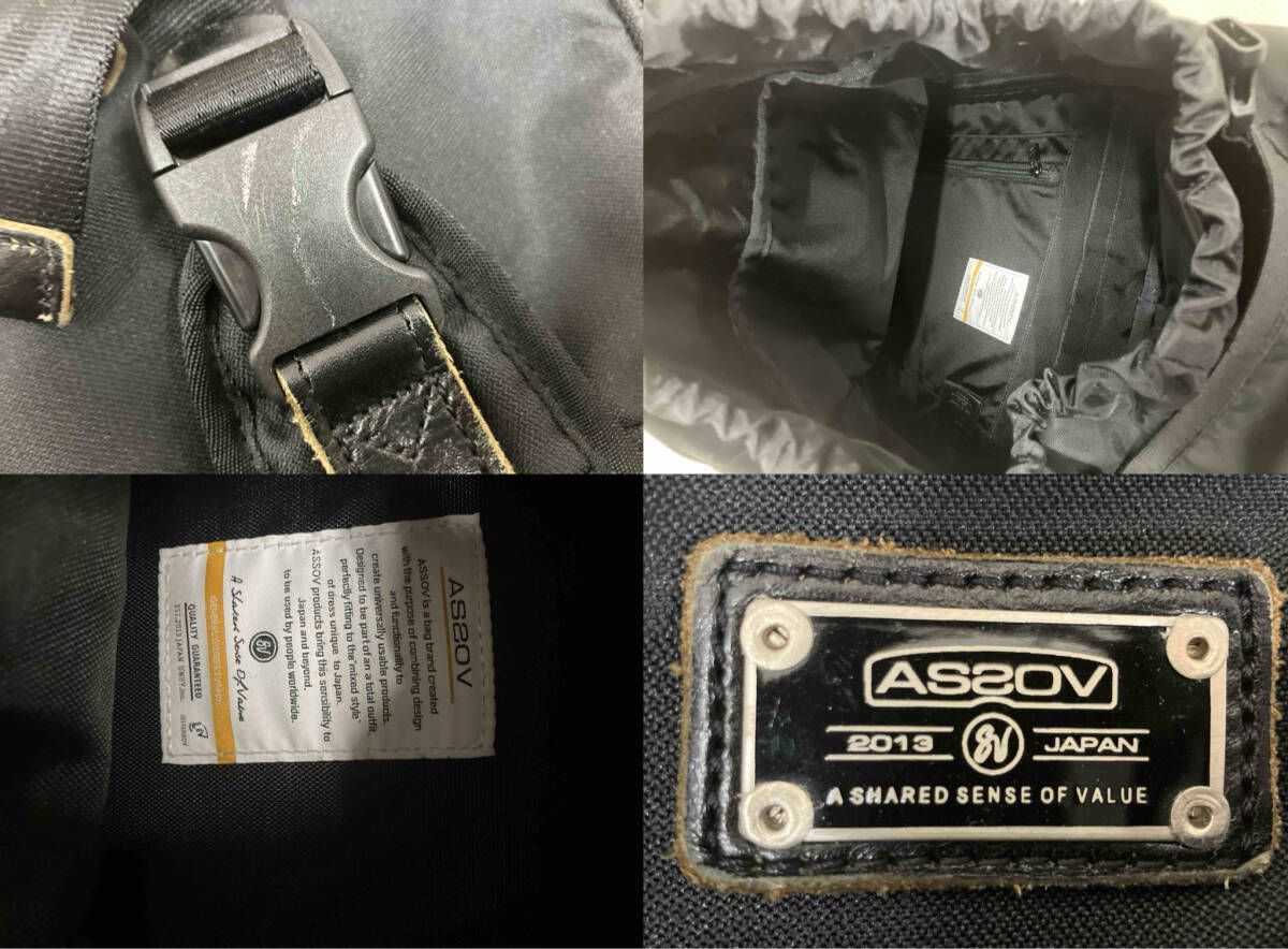 ASSOV アッソブ リュック リュックサック ブラック - メルカリ