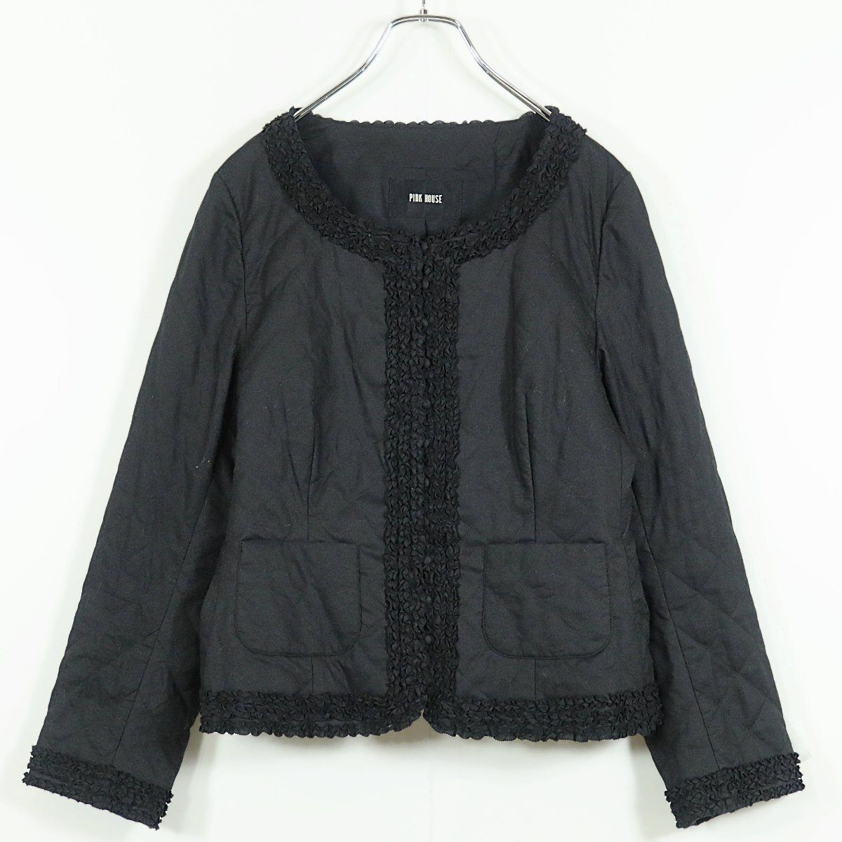 ピンクハウス☆可愛い♪キルティングジャケット サイズM ブラック系