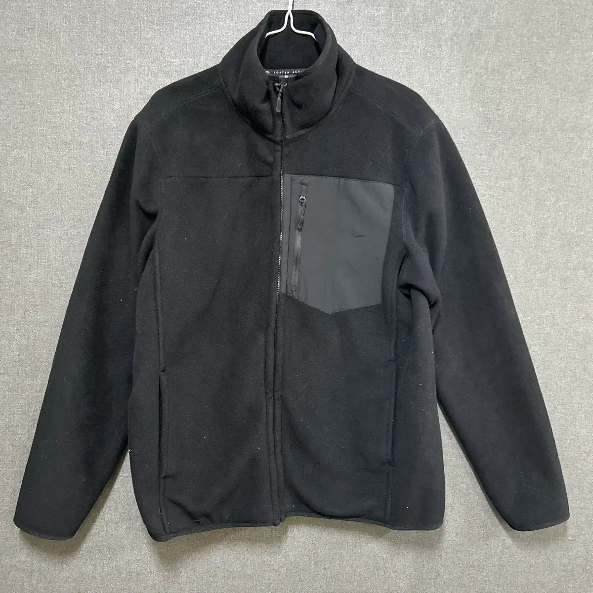105 メンズ TOPTEN10 アクティブ ブラック フリース ジップアップ ジャケット
