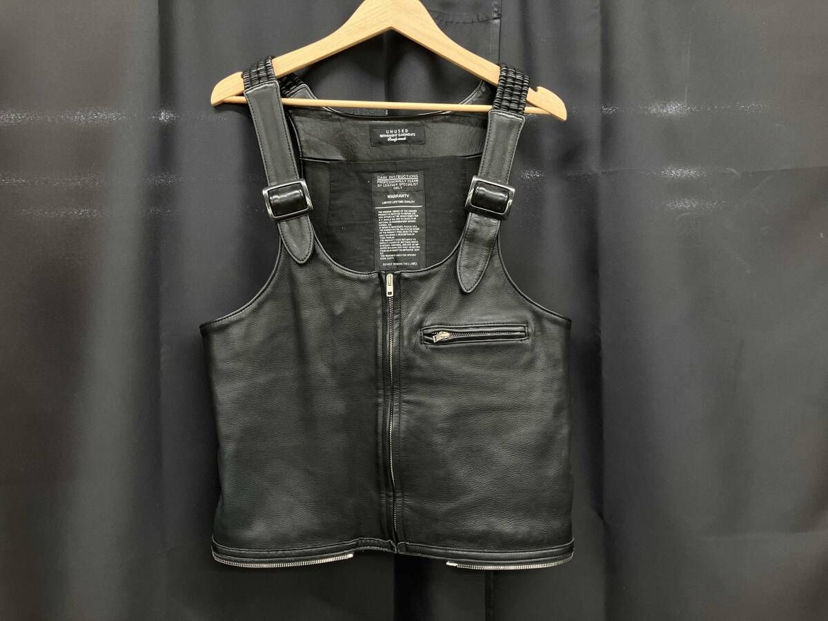UNUSED/レザーベスト/ブラック /Lサイズ/牛革 - メルカリ