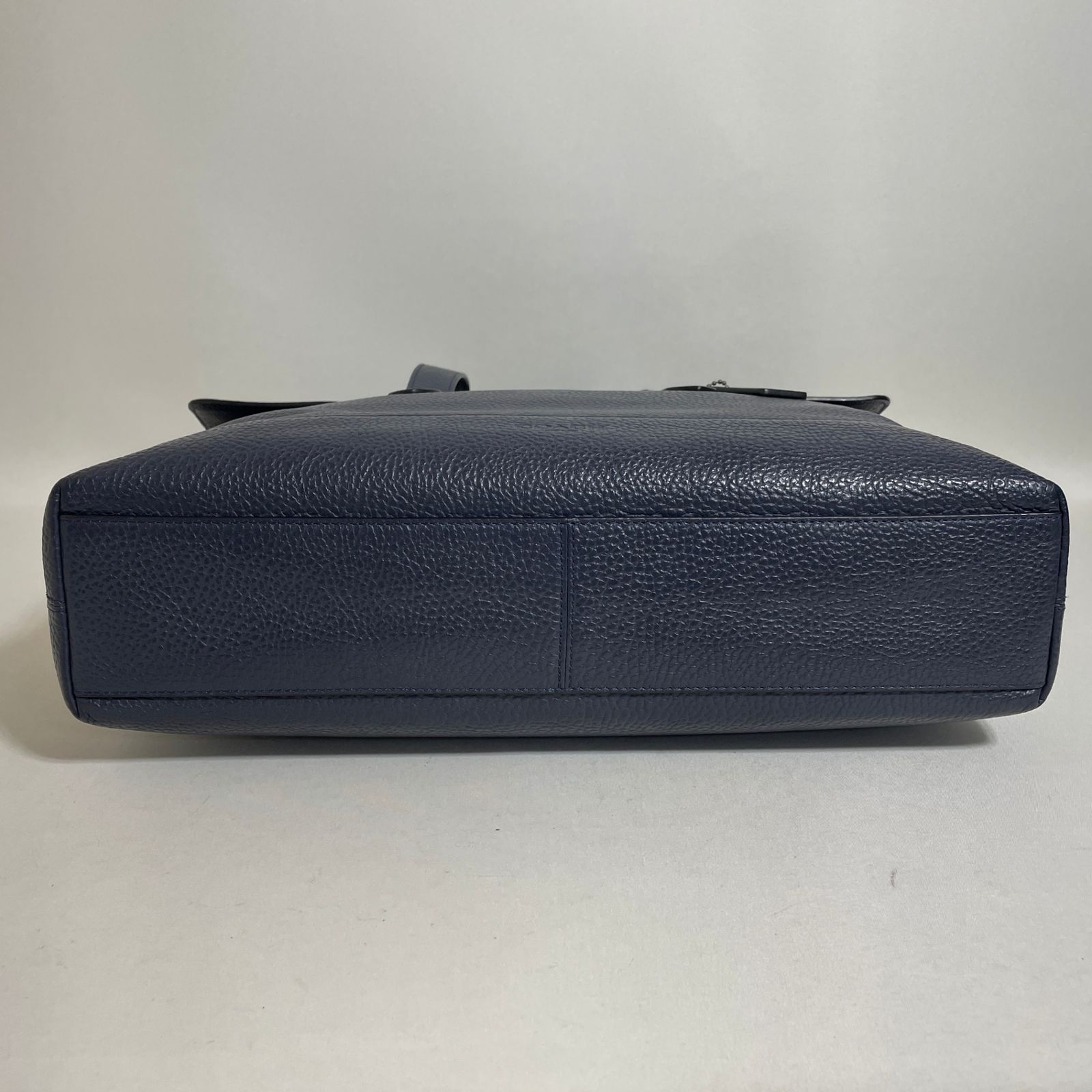 2601-69｜美品｜コーチ ビジネスバッグ レザー ネイビー - メルカリ