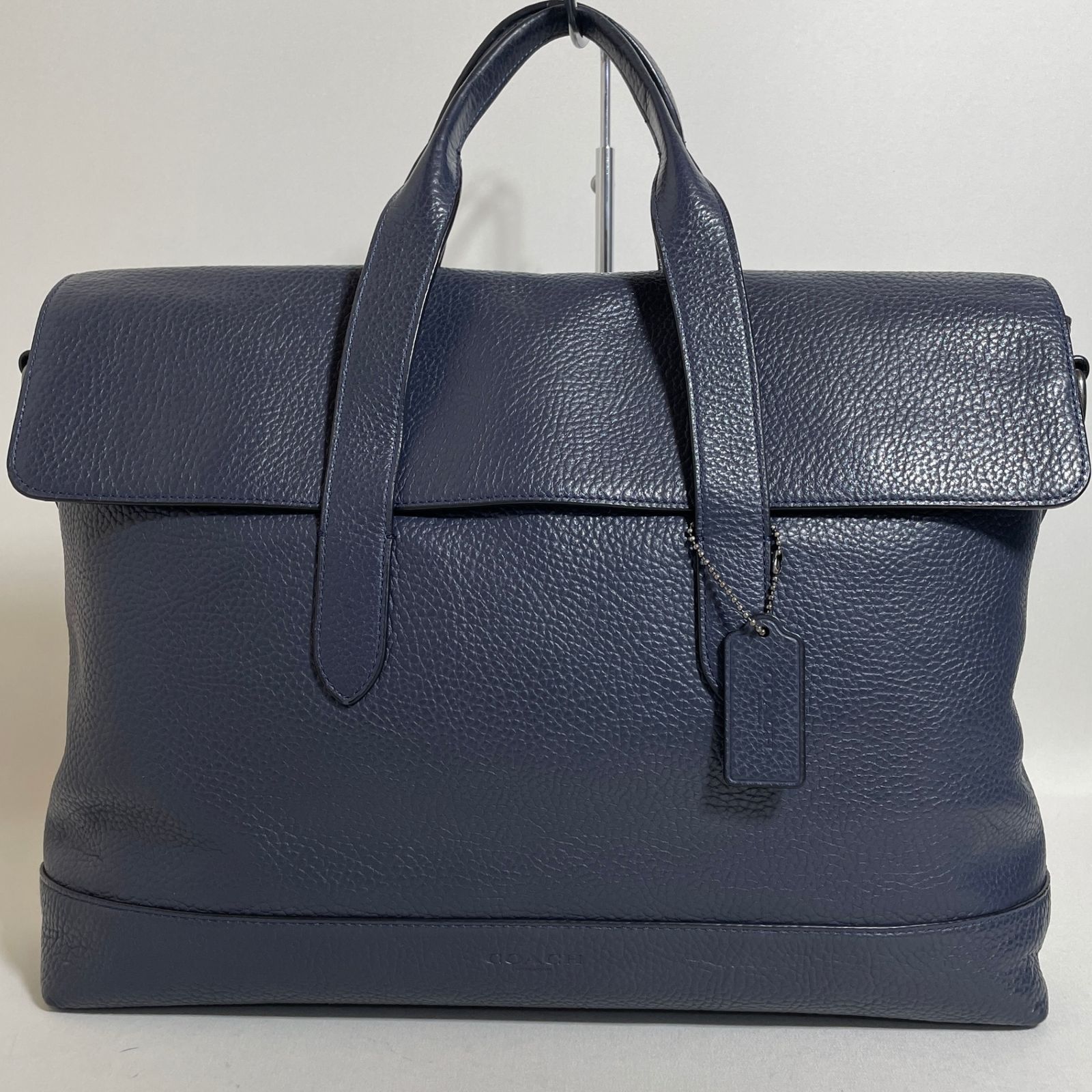 2601-69｜美品｜コーチ ビジネスバッグ レザー ネイビー - メルカリ