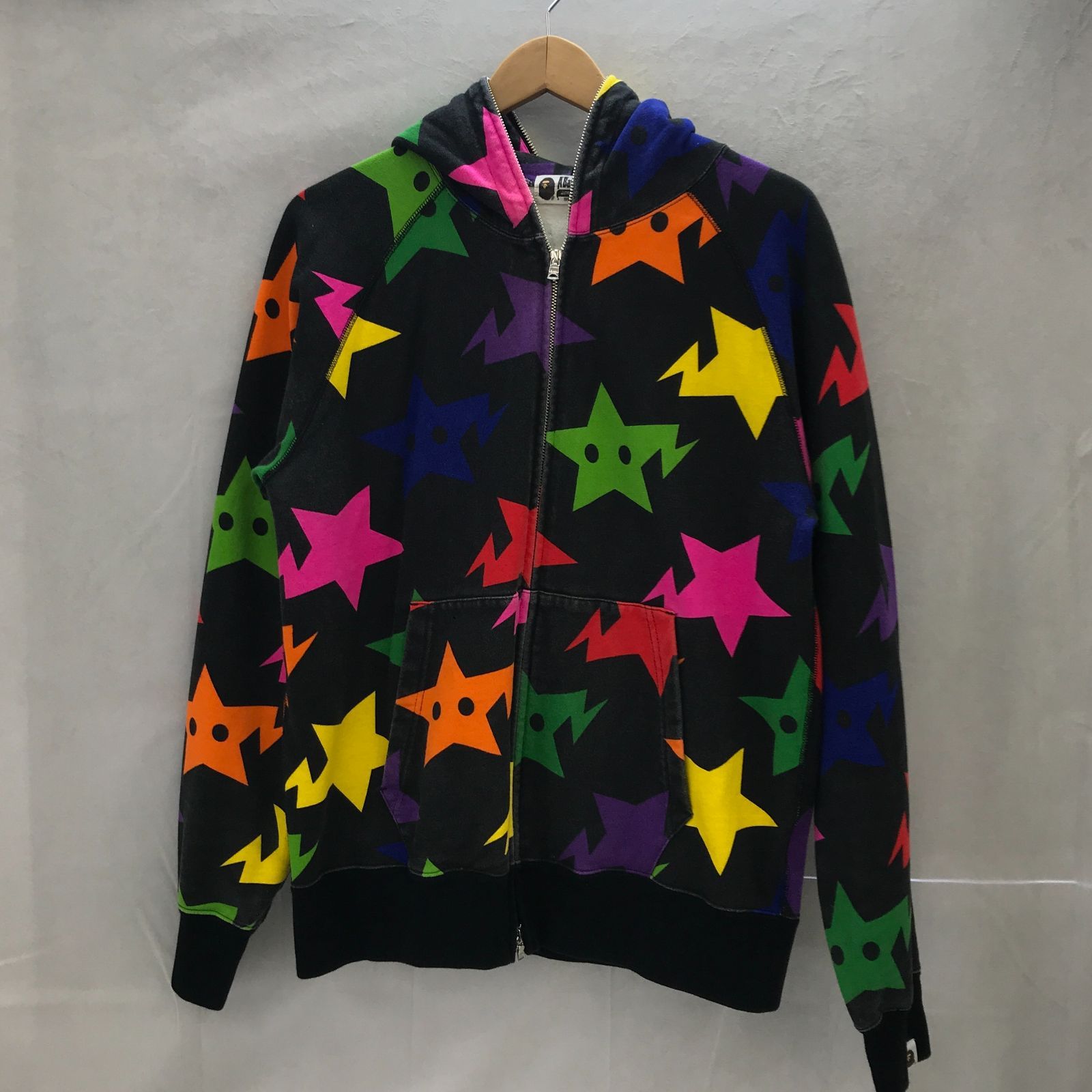 生産国:中国 A BATHING APE パーカー 002ZPA301023X スター 星柄 XL 黒