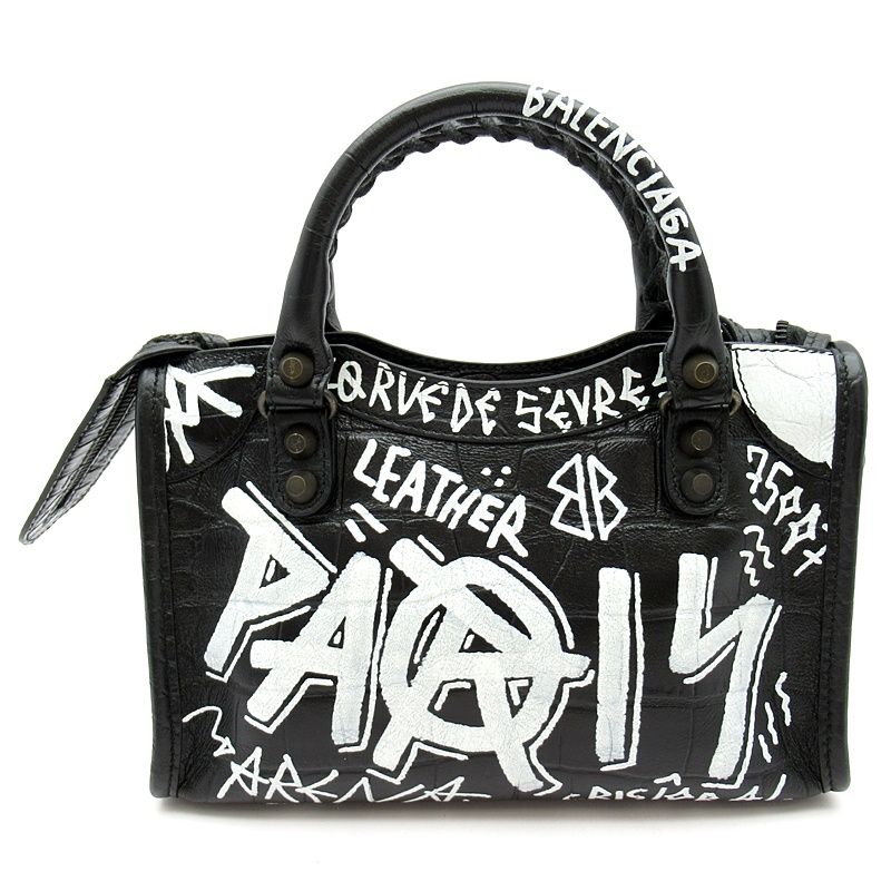 バレンシアガ クラシックミニシティ グラフィティ 300295 レザー