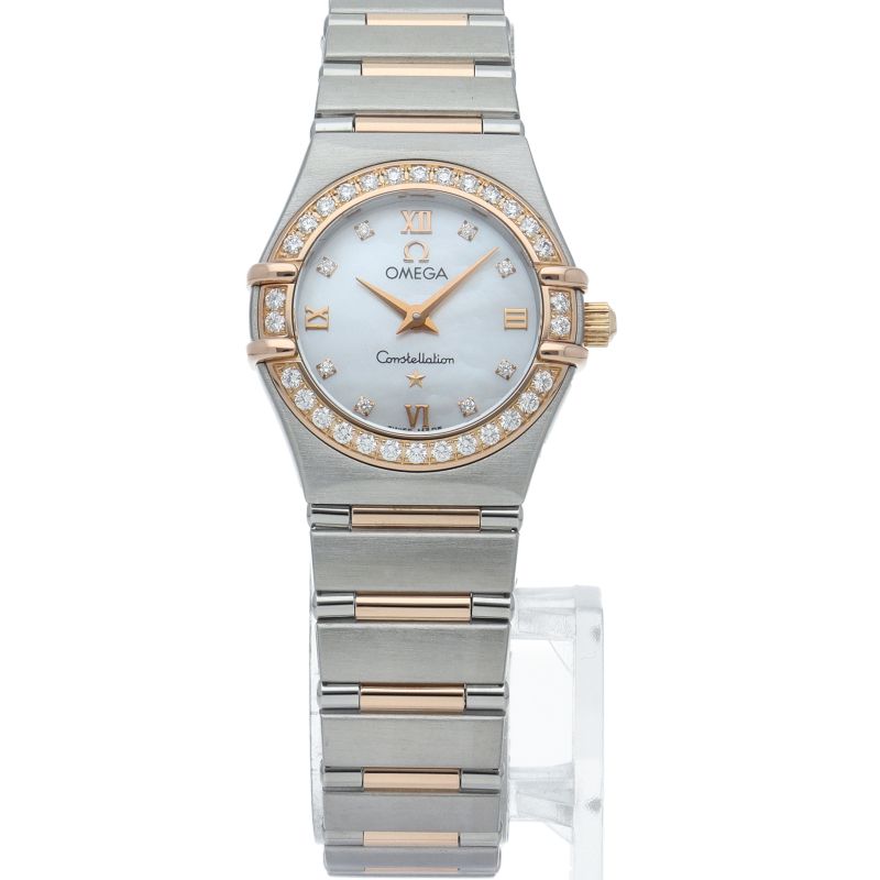 オメガ コンステレーションミニ 22.5mm ダイヤベゼル 8Pダイヤ シェル