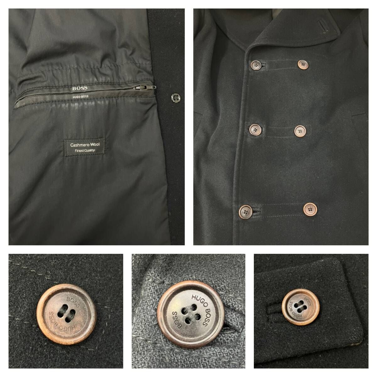 HUGO BOSS ヒューゴボス ピーコート ウール カシミヤ ダブルブレスト