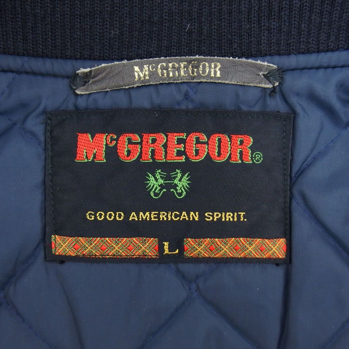 ☆McGREGOR マクレガー スタジャン Lサイズ ウール ネイビー G13-5619