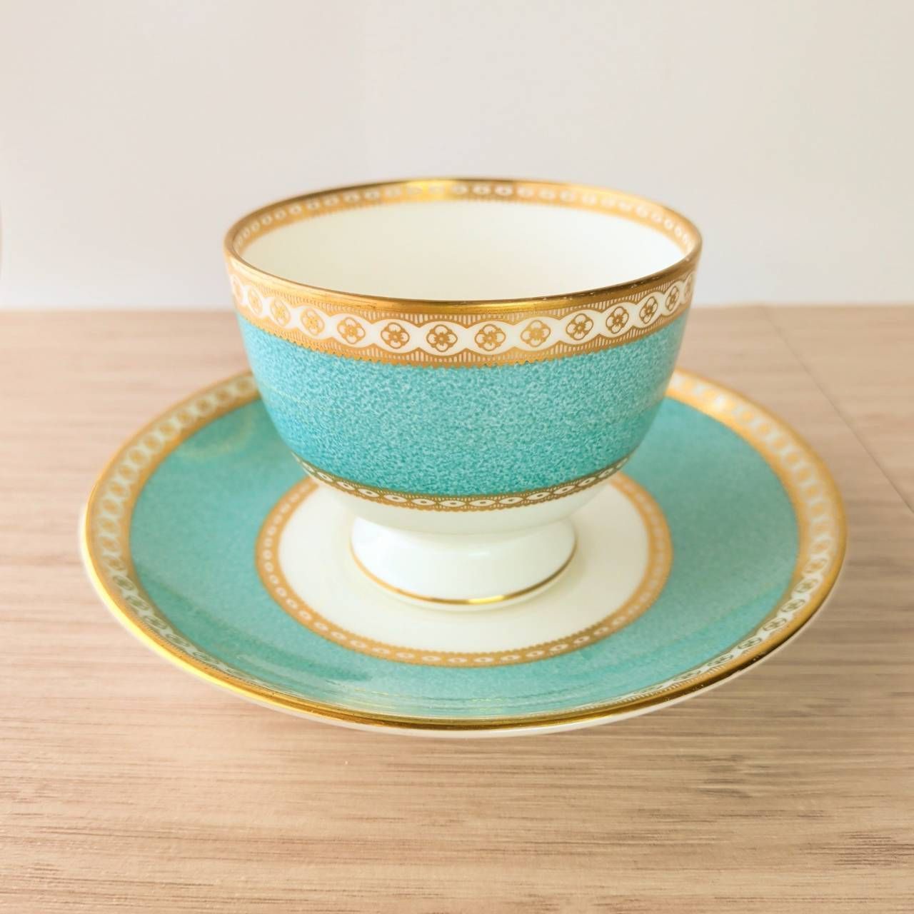 ウエッジウッド ユーランダー 水色 カップ＆ソーサ― プレート 黒壺