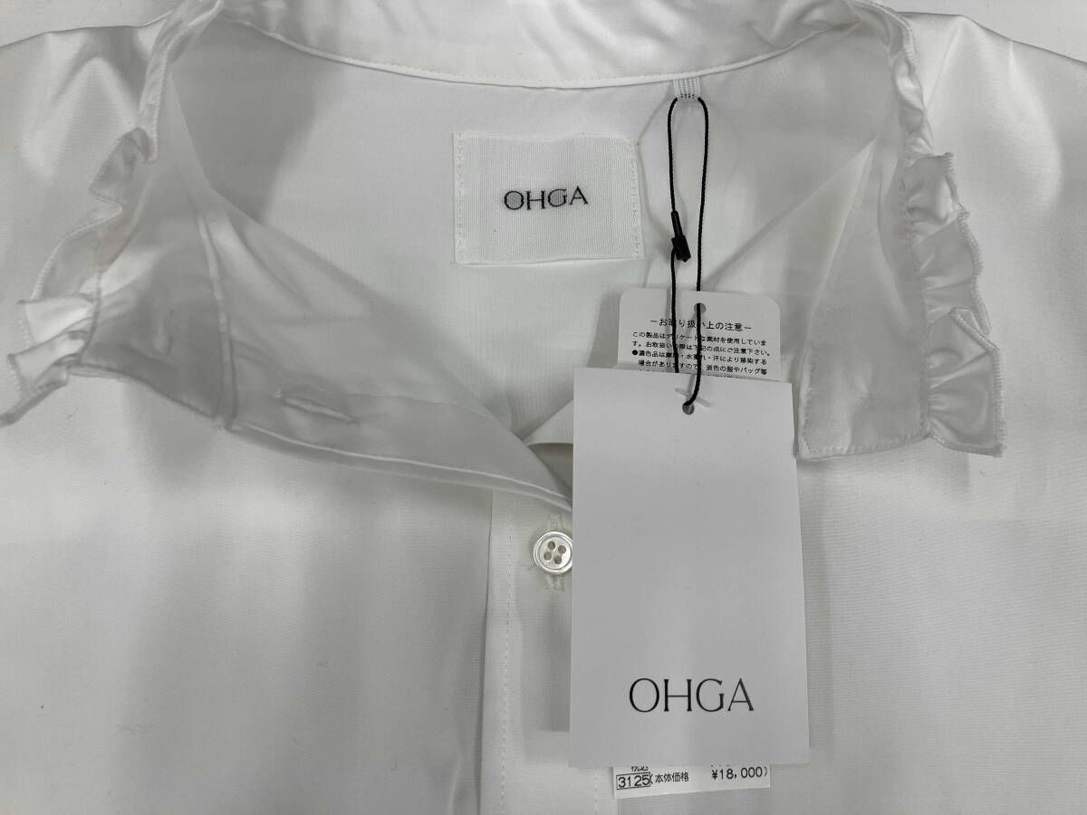 OHGA ｵｵｶﾞOHGA-1037 ホワイト 長袖ブラウス フリーサイズ