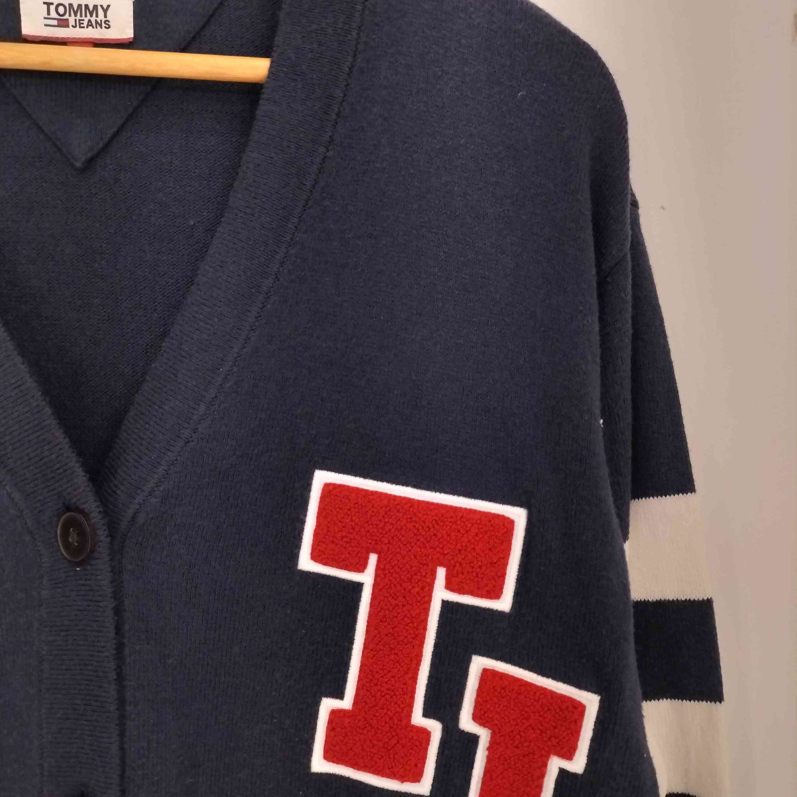 トミージーンズ tommy jeans Kardigan TJW varsity TJワッペン 