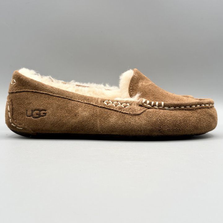UGG モカシンスリッポン ムートンシューズ チェスナット USA6/JP23cm