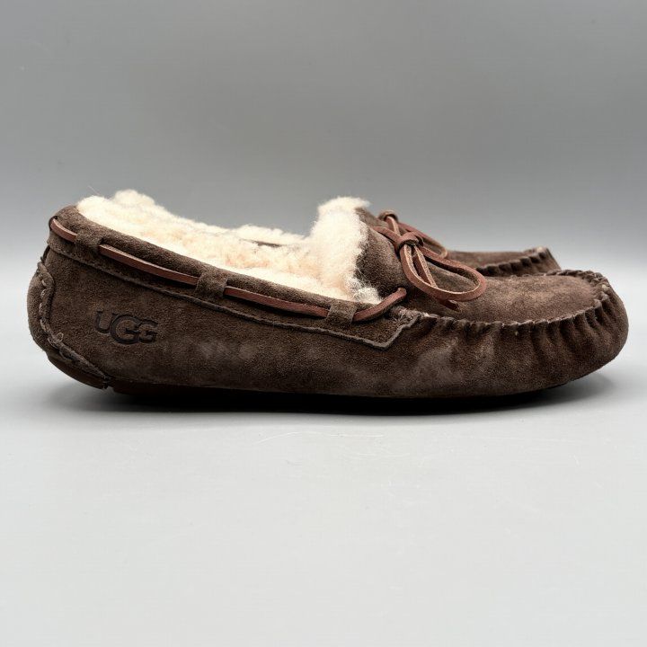 UGG モカシンスリッポン ムートンシューズ エスプレッソ USA6/JP23cm