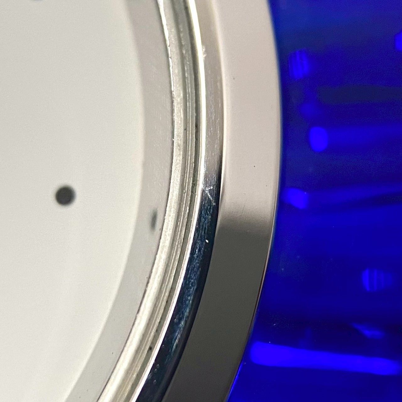 M【Baccarat】ラランド クロック ブルー/青 クリスタル クォーツ 不動