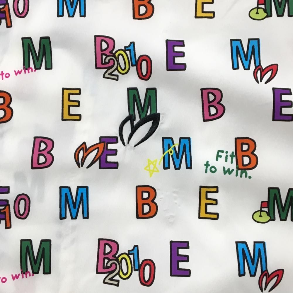 新品】マスターバニー ジャケットブルゾン 白×マルチカラー ロゴ総柄