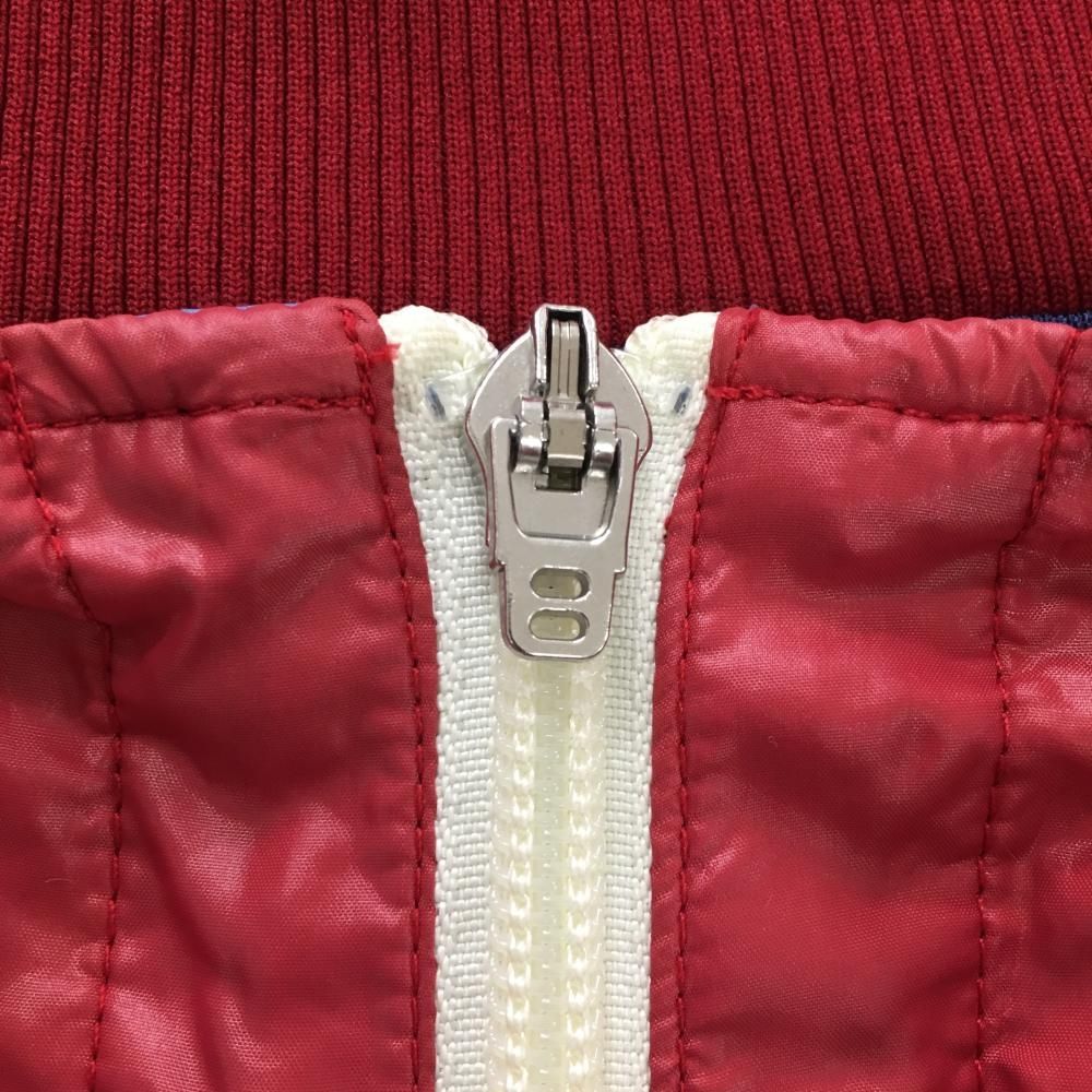 パーリーゲイツ ジャケットブルゾン レッド×白 ハーフジップ 裏地