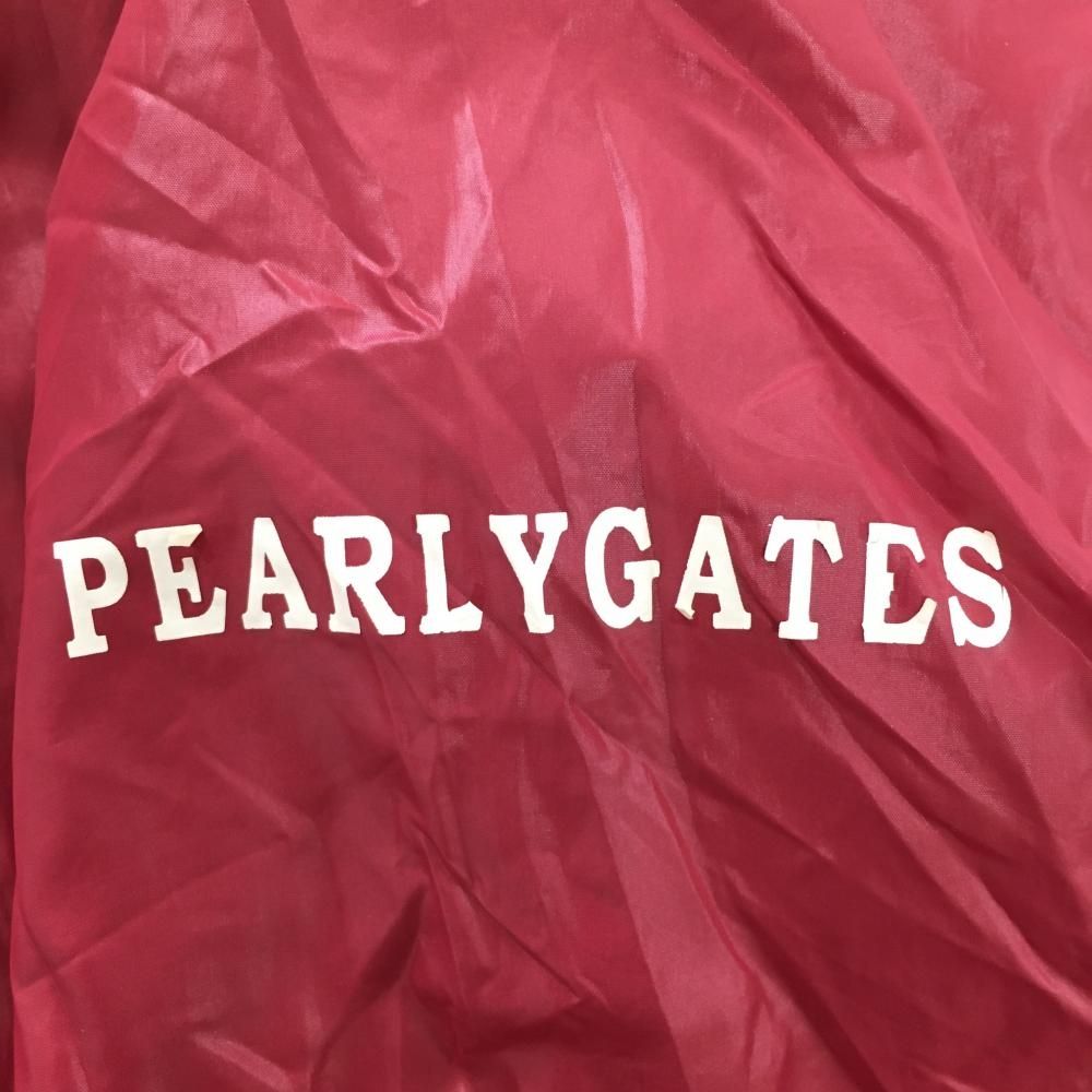 パーリーゲイツ ジャケットブルゾン レッド×白 ハーフジップ 裏地