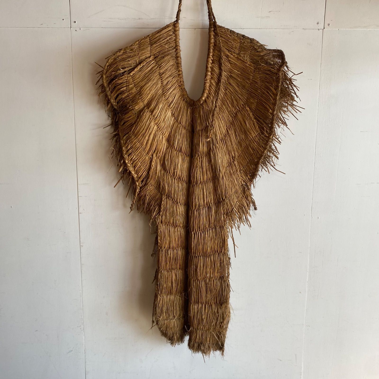 アンティーク 藁蓑 蓑 みの 民藝 民具 y565 - メルカリ