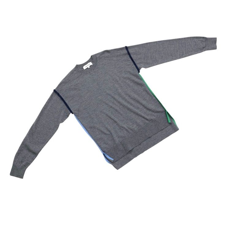 ENFOLD ニットパイピングP.O グレー　38 ENFOLD エンフォルド KNIT PIPING PULLOVER ニットパイピングプル