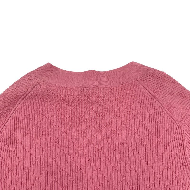 シャネル CHANEL ロングニットカーディガン P45654 ピンク コットン  