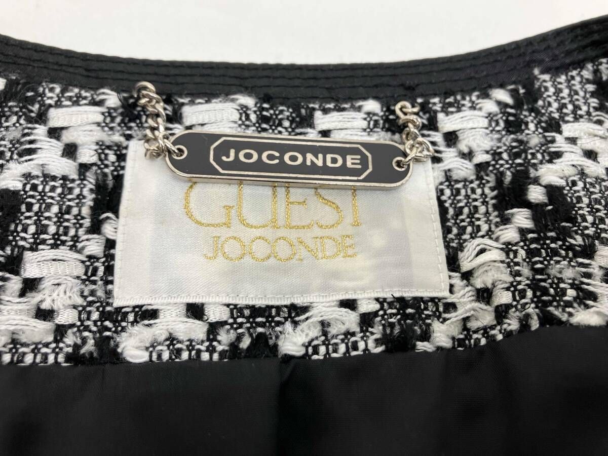 GUEST JOCONDEツイードジャケット 黒×白 ゲストジョコンダ サイズ44