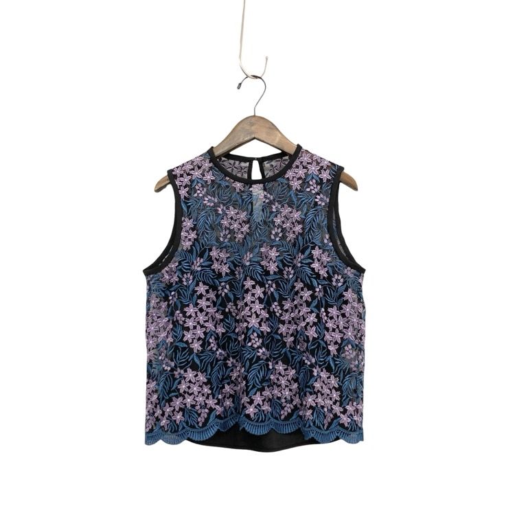 Mame Kurogouchi ★マメ クロゴウチ チュールレース刺繍ブラウス Mame Kurogouchi ☆マメ クロゴウチ チュールレース刺繍ブラウス