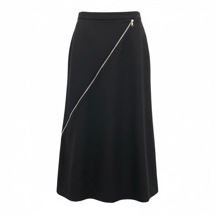 PHOTOCOPIEU フォトコピュー　未使用ブラックロングスカート ZIP-DETAIL LONG SKIRT PHOTOCOPIEU フォトコピュー